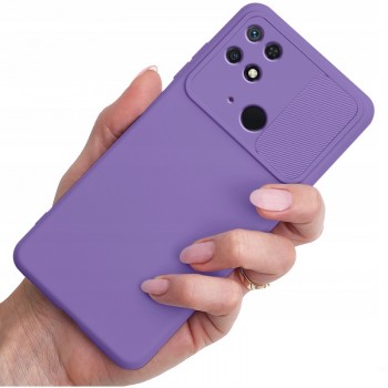 Švelnus guminis dėklas su kameros apsauga - violetinis (Xiaomi Redmi 10C)